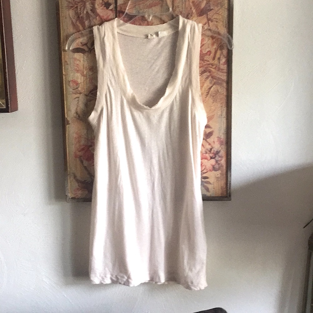 NEW J. CREW COTTON LINEN TOP VINTAGE MUSCLE TOP DISTRESSED TANK TOP BLUSH S